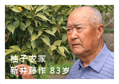 ゆず農家　新井藤作　83才
